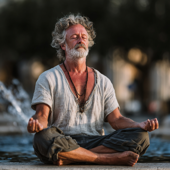 Старші люди займаються йогою